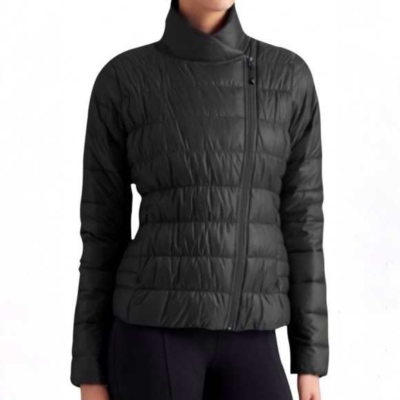 Athleta Jackets & Coats Athleta Black Downalicious Quilted Goose